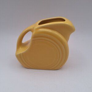 VTG 1986 FIESTA WARE MINIATURE DISK PITCHER/CREAMER SUNFLOWER YELLOW SMALL 5 OZ
